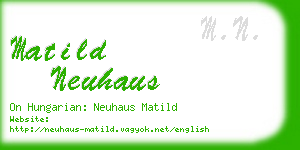 matild neuhaus business card